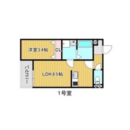 志賀本通駅 徒歩6分 3階の物件間取画像